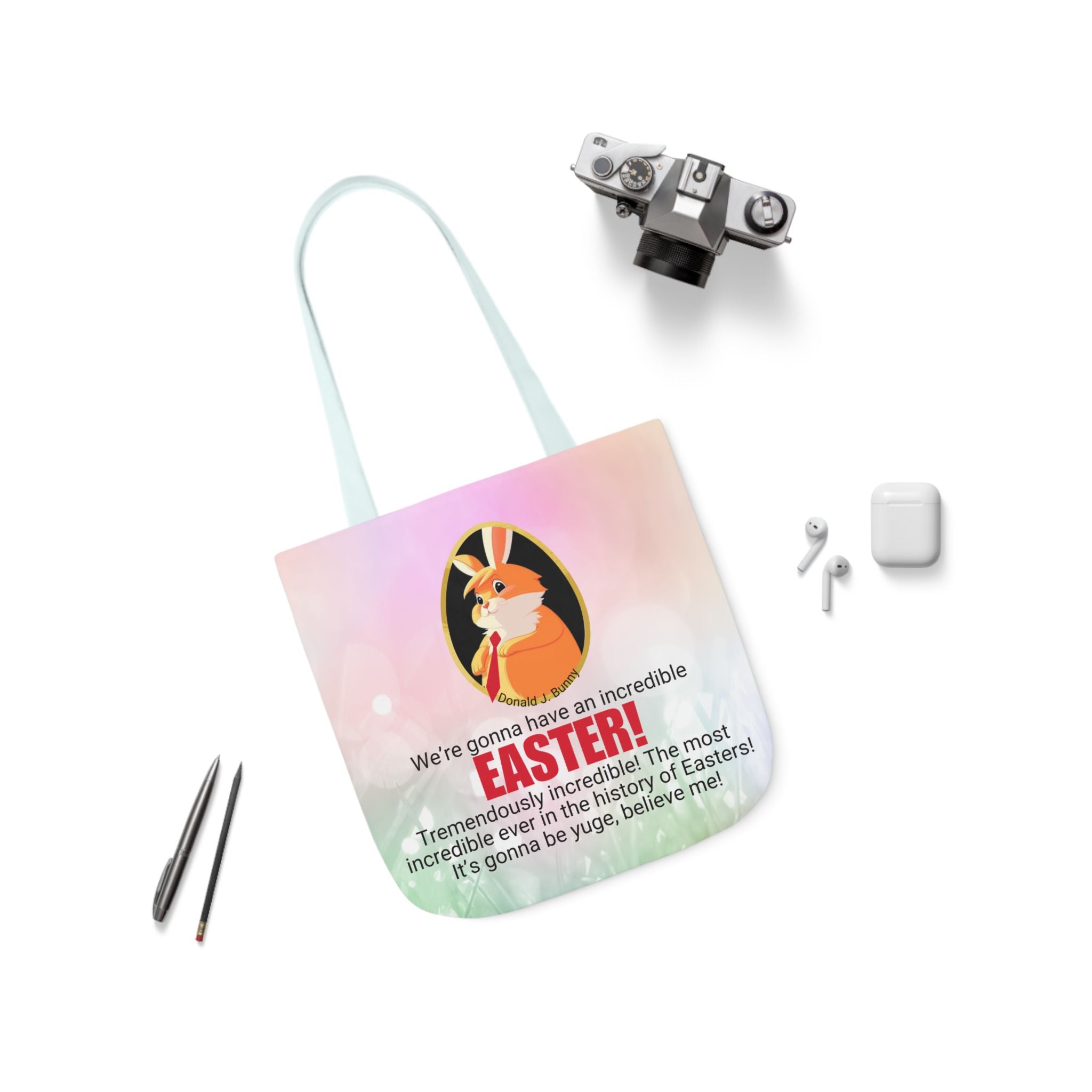Incredible Easter Canvas Tote Bag - 5 - Color Straps - Bags, Tote - EpiAl's Shop