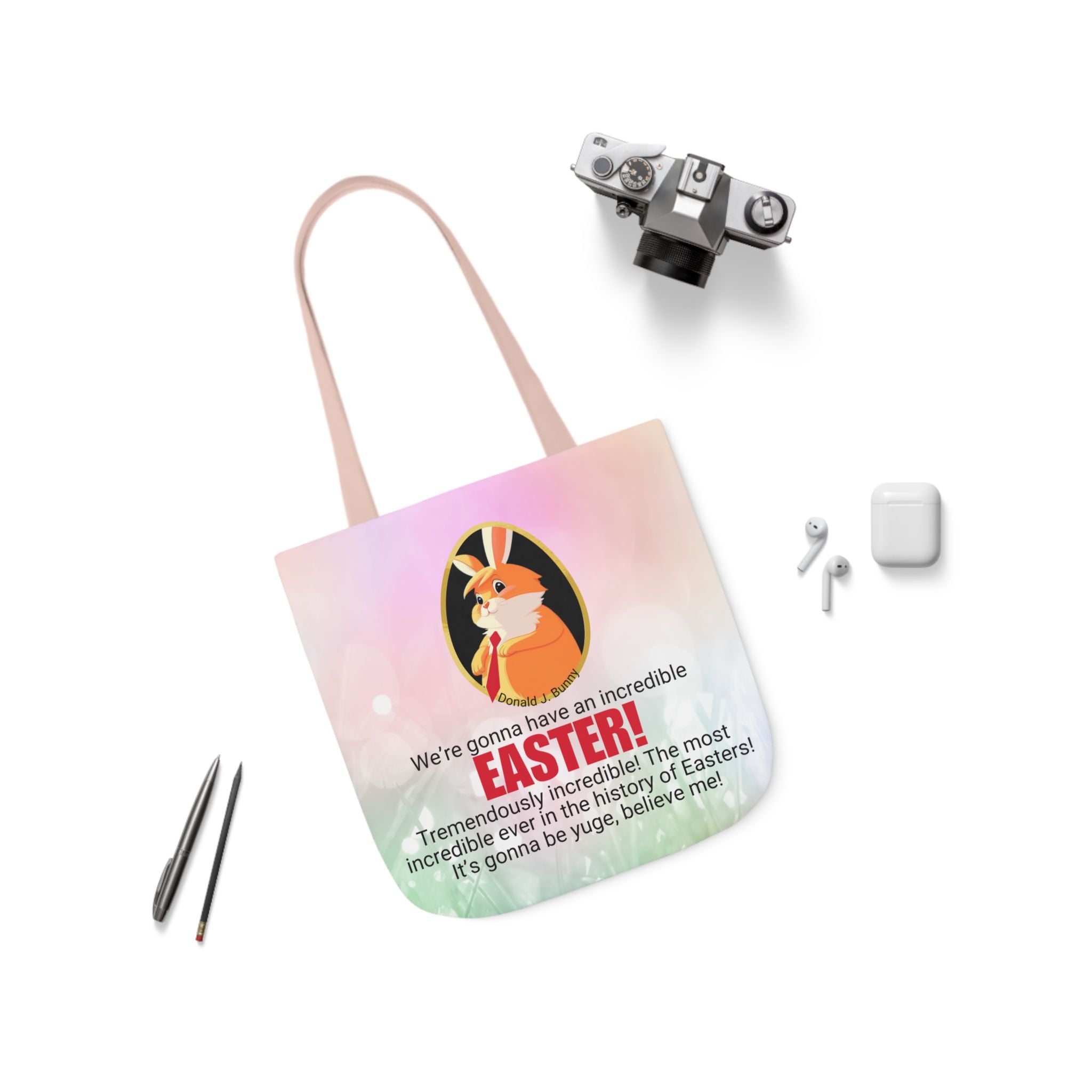 Incredible Easter Canvas Tote Bag - 5 - Color Straps - Bags, Tote - EpiAl's Shop