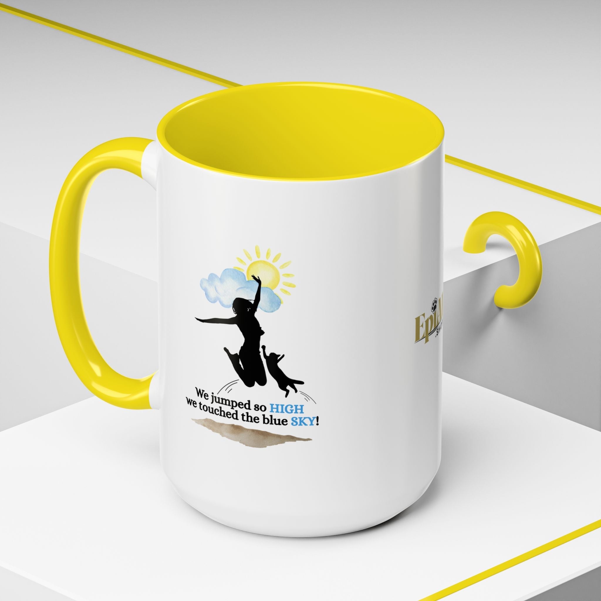 Inspirational Coffee Mug - "We Jumped So High" - Fun and Motivational Gift for Cat Lovers - Drinkware, Coffee Mugs - EpiAl's Shop