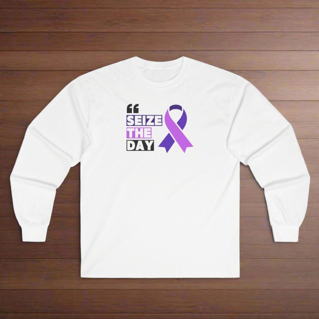 Inspirational Seize the Day Long Sleeve Tee - Clothing, T-shirts, Long - Sleeve - EpiAl's Shop