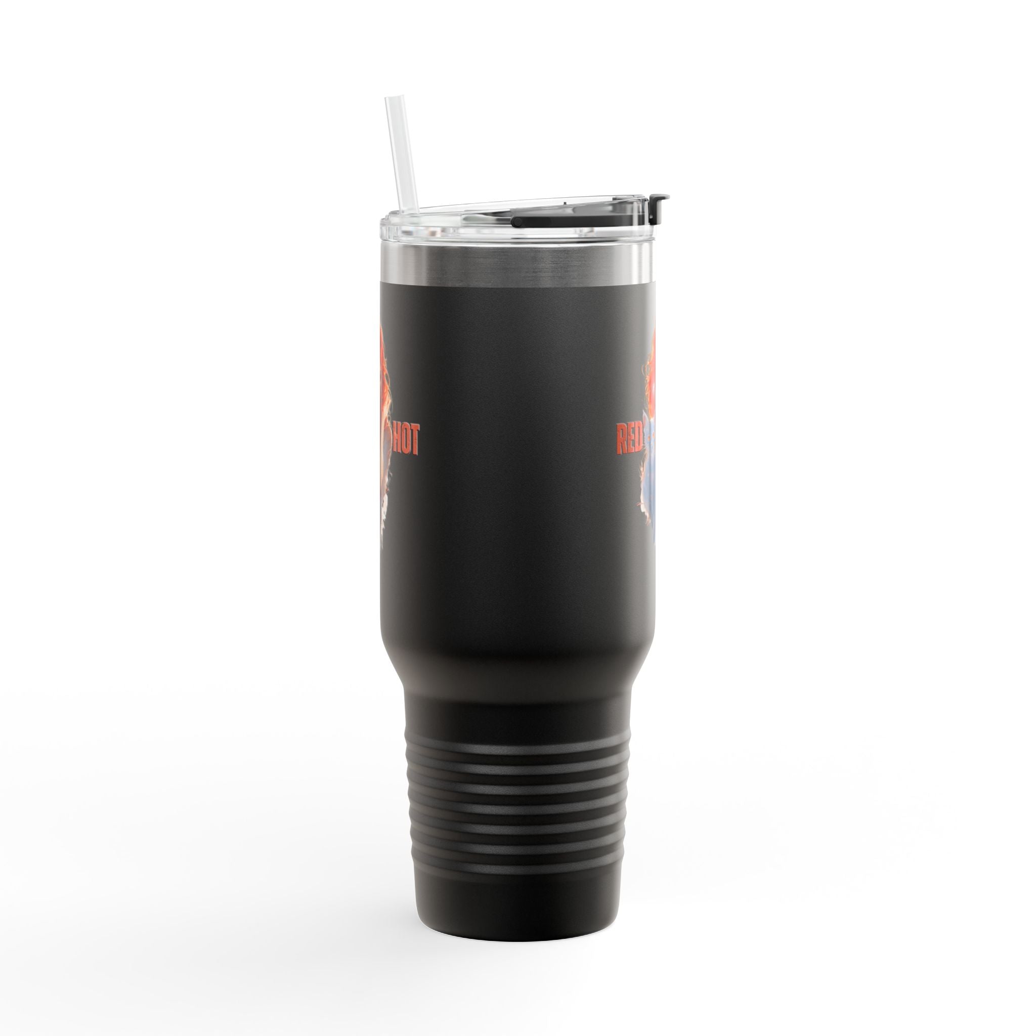 Insulated Travel Mug, Red Hot Vibes, 40oz Coffee Travel Tumbler for Cat Lovers - Drinkware, Travel Mugs - EpiAl's Shop