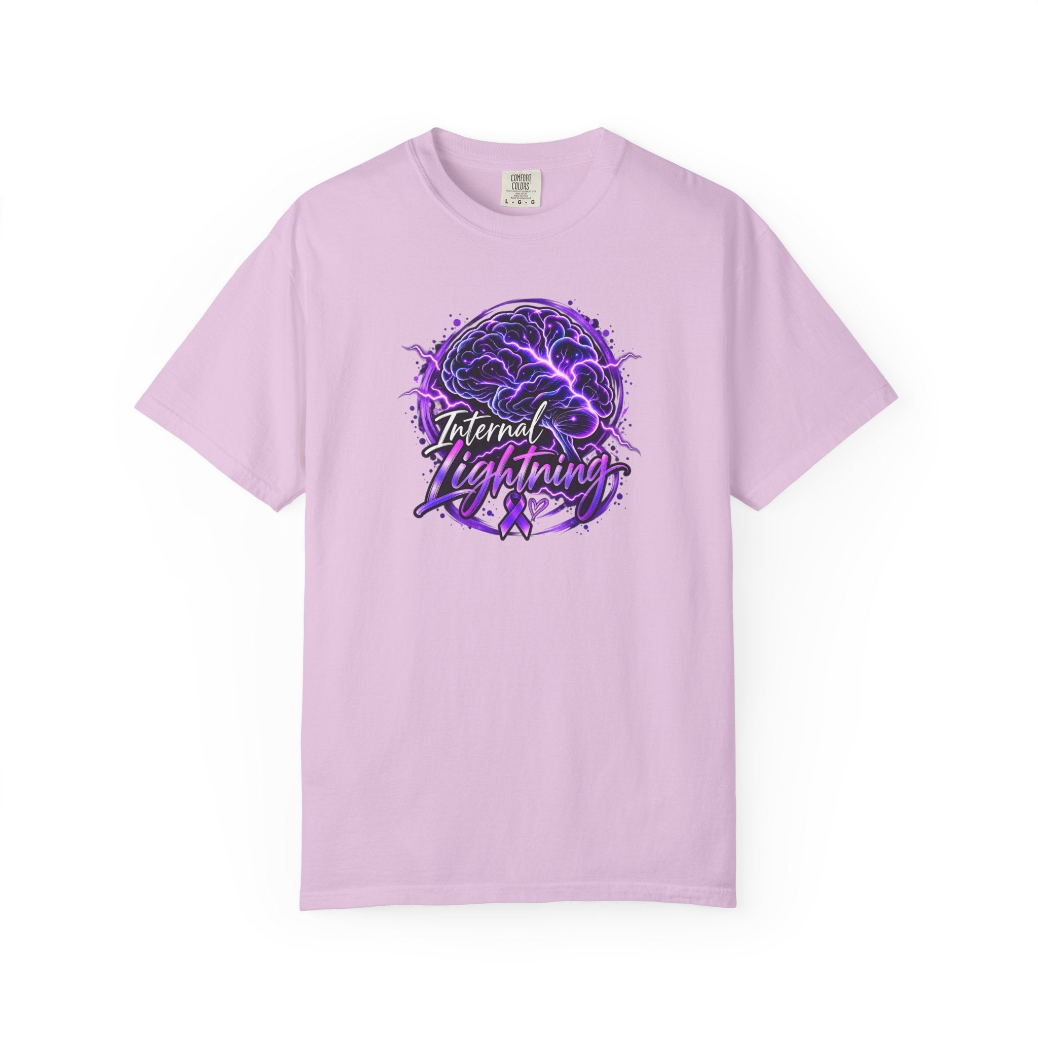 Internal Lightning Epilepsy Awareness Garment-Dyed T-Shirt - Clothing, Unisex, T-Shirts - EpiAl's Shop