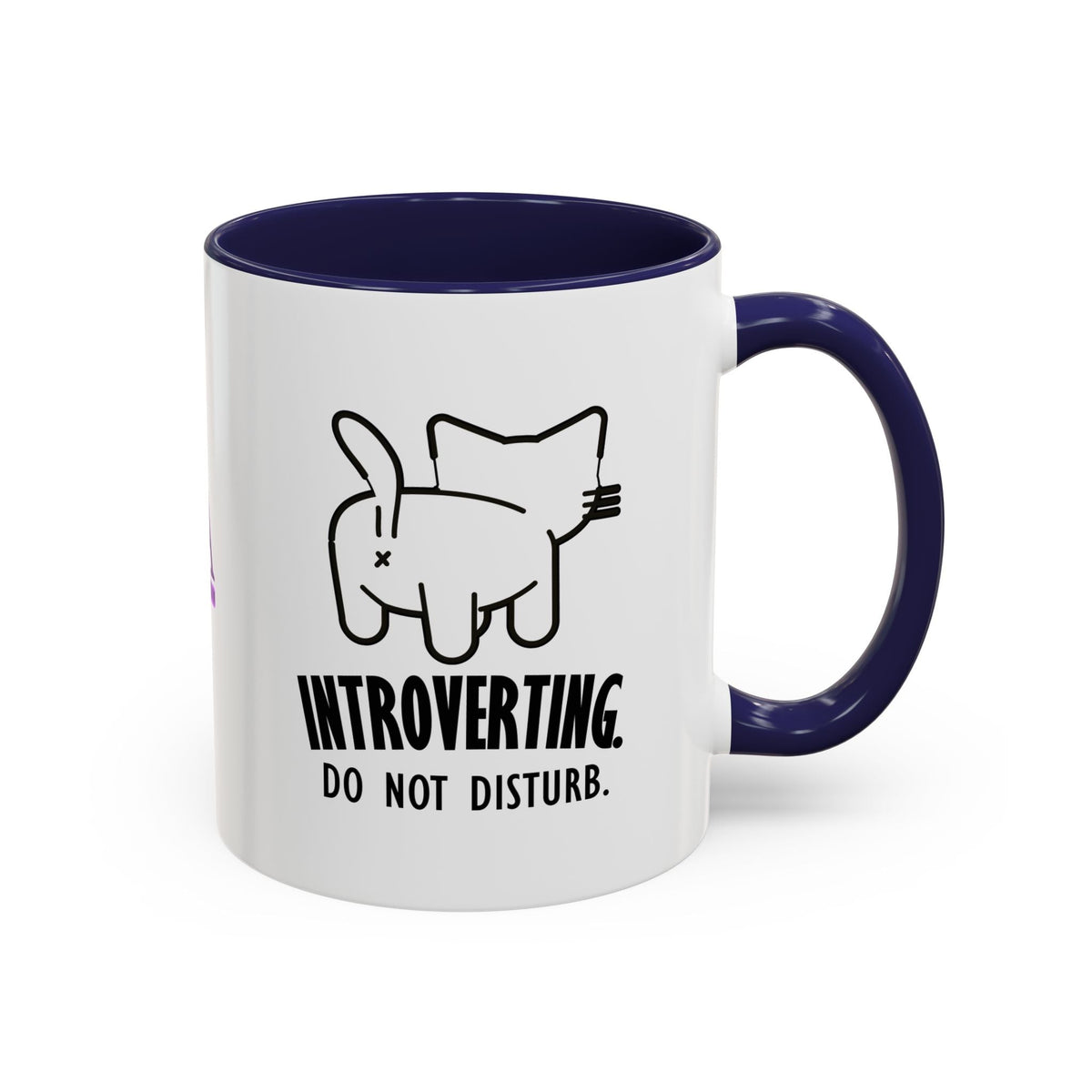 Introverting. Do Not Disturb. Two-Tone Cat Coffee Mug (11oz & 15oz) - Drinkware, Coffee Mugs - EpiAl's Shop