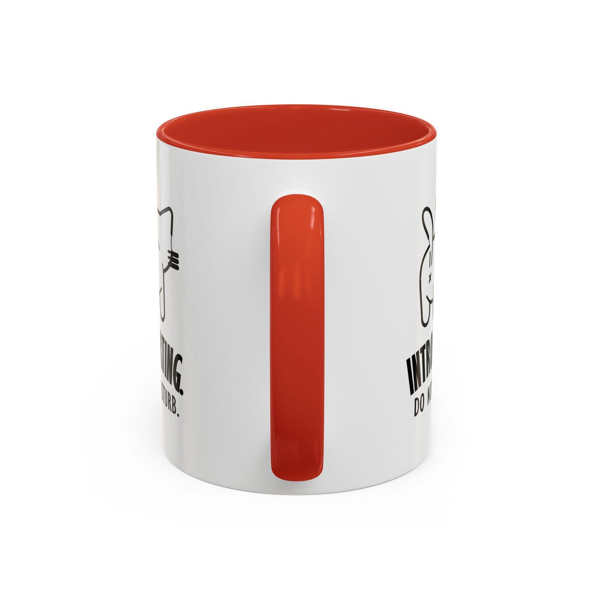 Introverting. Do Not Disturb. Two-Tone Cat Coffee Mug (11oz & 15oz) - Drinkware, Coffee Mugs - EpiAl's Shop
