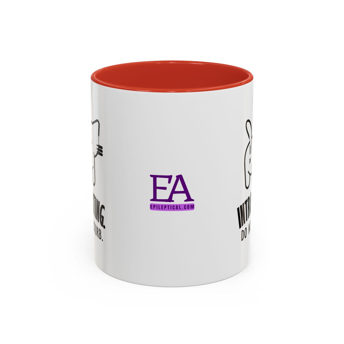 Introverting. Do Not Disturb. Two-Tone Cat Coffee Mug (11oz & 15oz) - Drinkware, Coffee Mugs - EpiAl's Shop