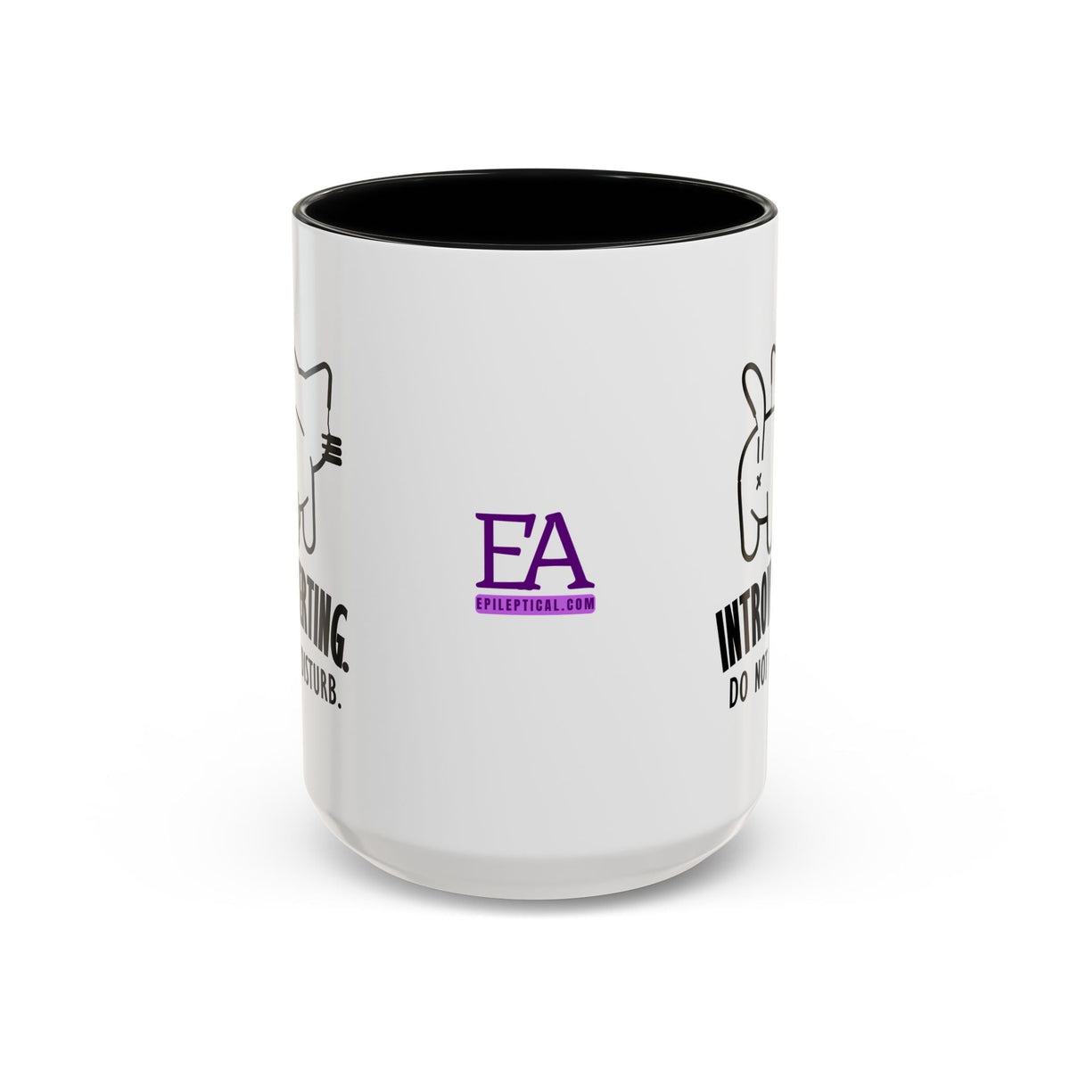 Introverting. Do Not Disturb. Two-Tone Cat Coffee Mug (11oz & 15oz) - Drinkware, Coffee Mugs - EpiAl's Shop