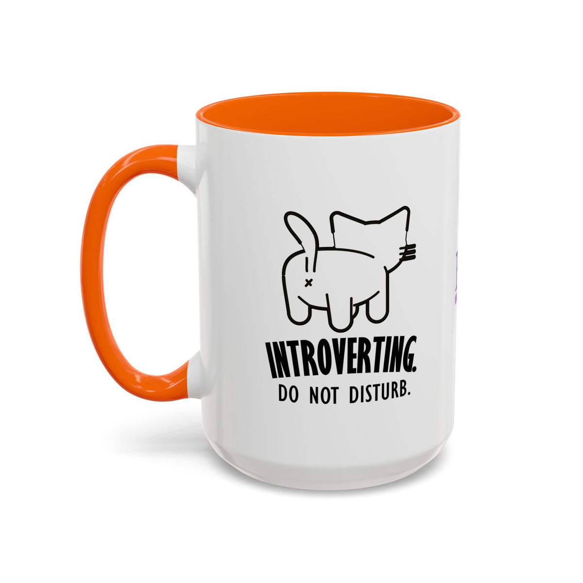 Introverting. Do Not Disturb. Two-Tone Cat Coffee Mug (11oz & 15oz) - Drinkware, Coffee Mugs - EpiAl's Shop