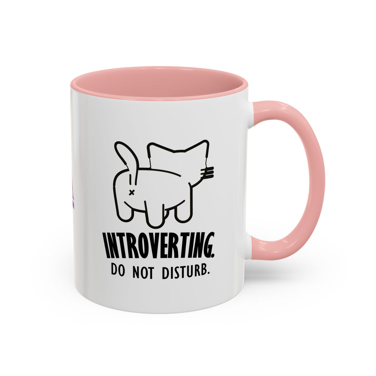 Introverting. Do Not Disturb. Two-Tone Cat Coffee Mug (11oz & 15oz) - Drinkware, Coffee Mugs - EpiAl's Shop
