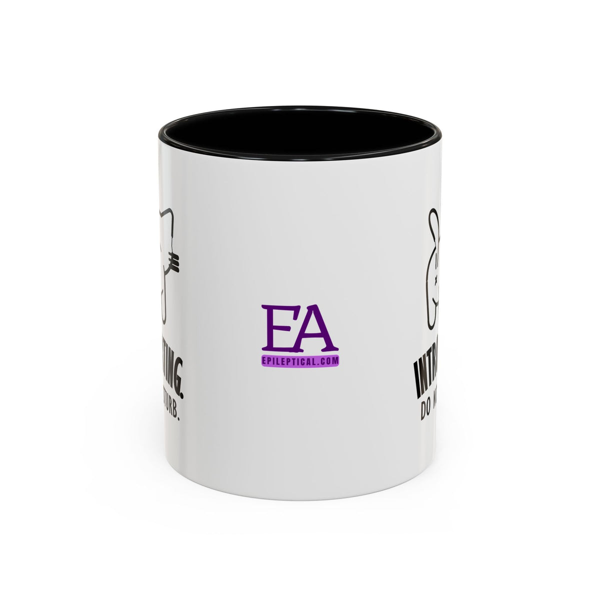 Introverting. Do Not Disturb. Two-Tone Cat Coffee Mug (11oz & 15oz) - Drinkware, Coffee Mugs - EpiAl's Shop