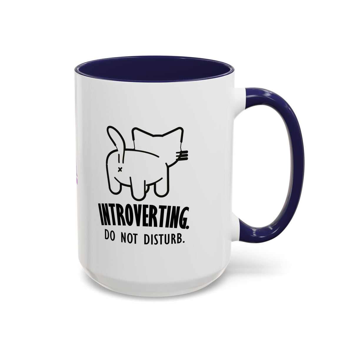 Introverting. Do Not Disturb. Two-Tone Cat Coffee Mug (11oz & 15oz) - Drinkware, Coffee Mugs - EpiAl's Shop