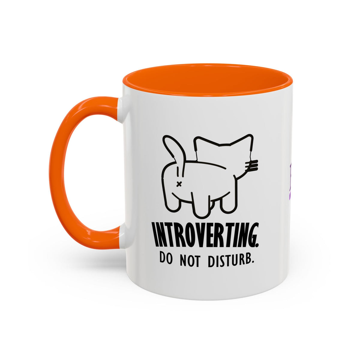 Introverting. Do Not Disturb. Two-Tone Cat Coffee Mug (11oz & 15oz) - Drinkware, Coffee Mugs - EpiAl's Shop