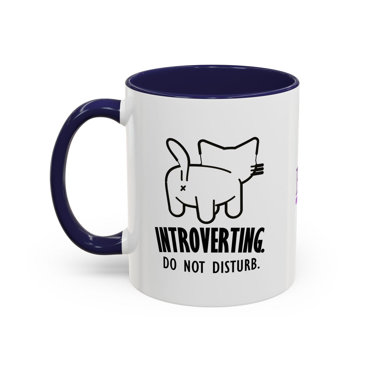 Introverting. Do Not Disturb. Two-Tone Cat Coffee Mug (11oz & 15oz) - Drinkware, Coffee Mugs - EpiAl's Shop