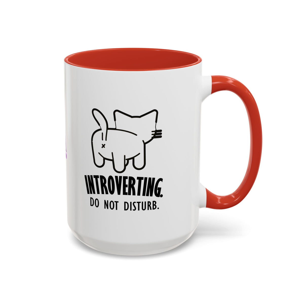 Introverting. Do Not Disturb. Two-Tone Cat Coffee Mug (11oz & 15oz) - Drinkware, Coffee Mugs - EpiAl's Shop