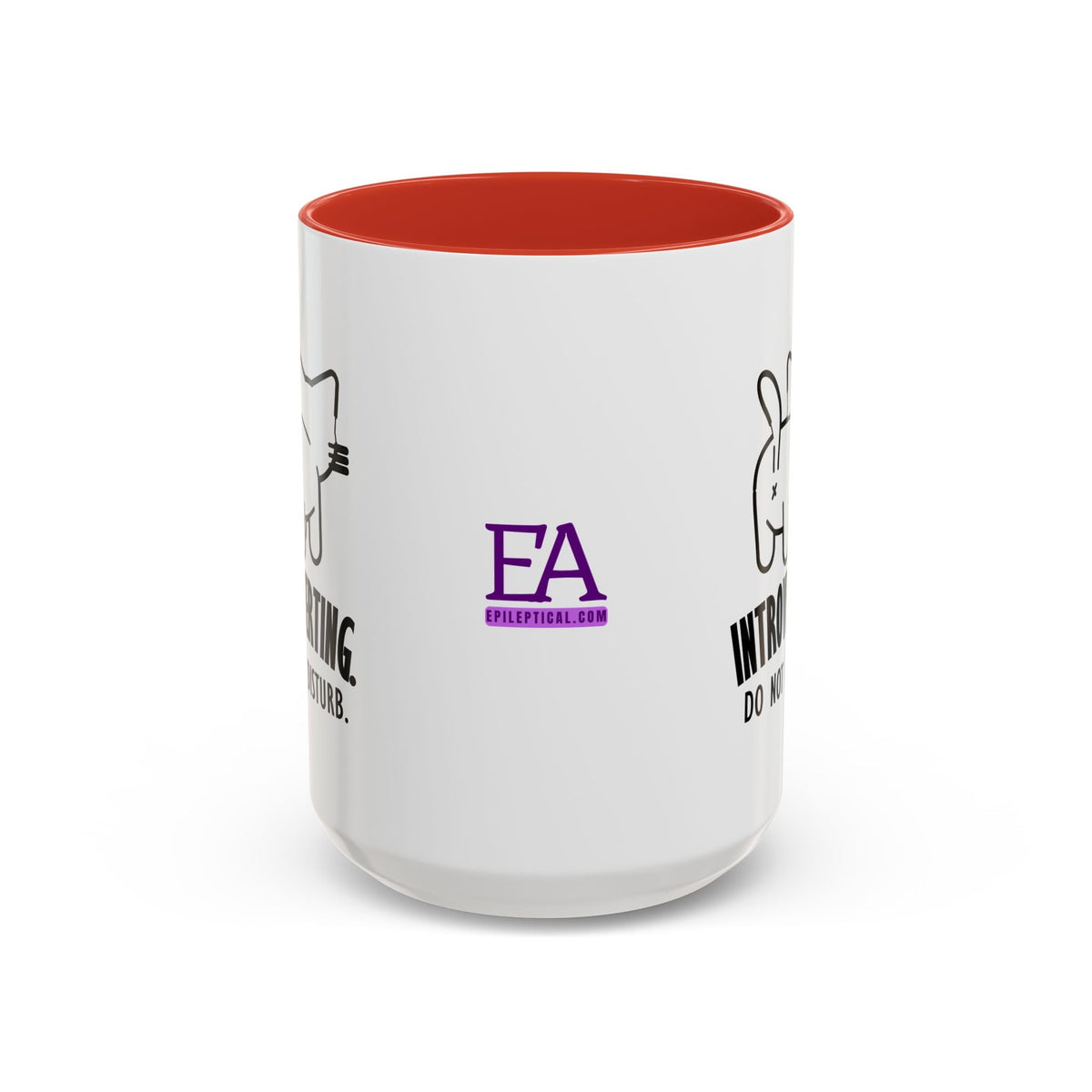 Introverting. Do Not Disturb. Two-Tone Cat Coffee Mug (11oz & 15oz) - Drinkware, Coffee Mugs - EpiAl's Shop