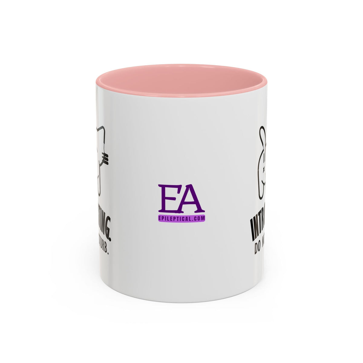 Introverting. Do Not Disturb. Two-Tone Cat Coffee Mug (11oz & 15oz) - Drinkware, Coffee Mugs - EpiAl's Shop