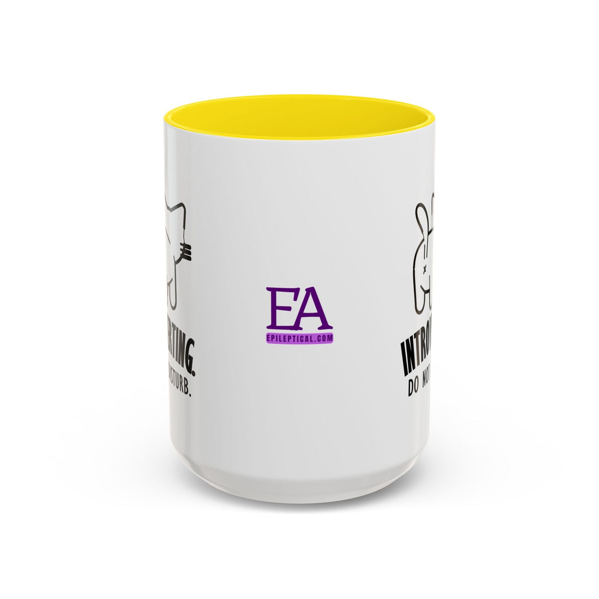 Introverting. Do Not Disturb. Two-Tone Cat Coffee Mug (11oz & 15oz) - Drinkware, Coffee Mugs - EpiAl's Shop