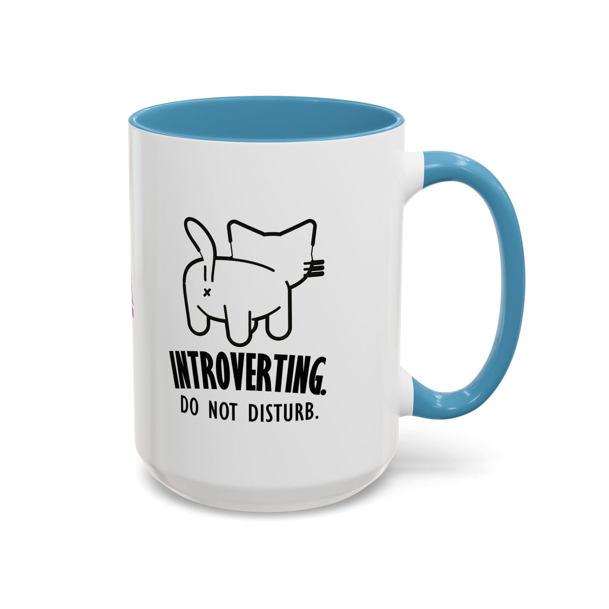 Introverting. Do Not Disturb. Two-Tone Cat Coffee Mug (11oz & 15oz) - Drinkware, Coffee Mugs - EpiAl's Shop