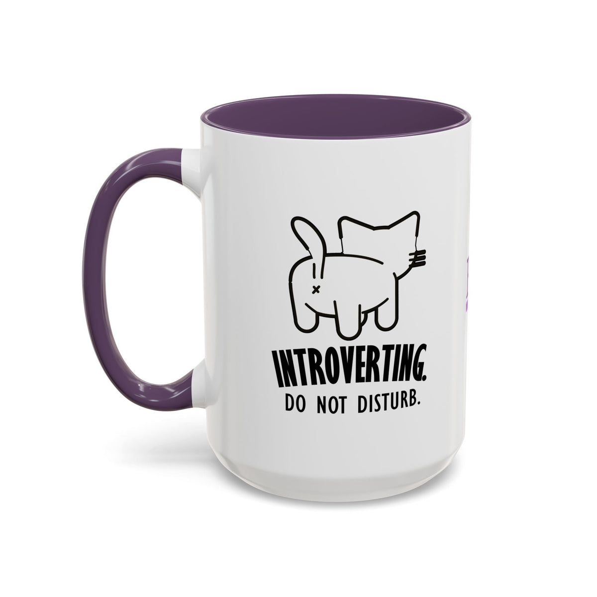 Introverting. Do Not Disturb. Two-Tone Cat Coffee Mug (11oz & 15oz) - Drinkware, Coffee Mugs - EpiAl's Shop