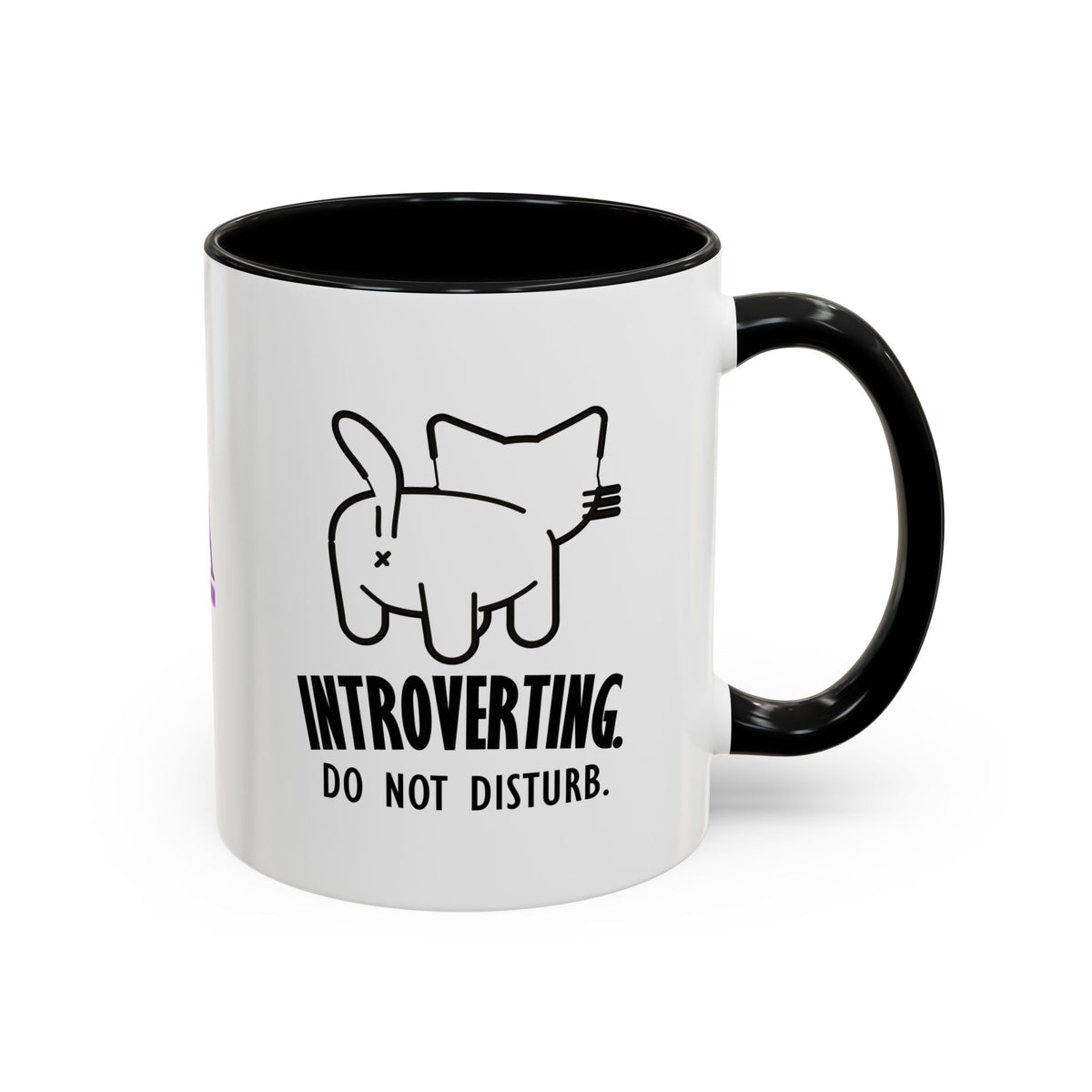 Introverting. Do Not Disturb. Two-Tone Cat Coffee Mug (11oz & 15oz) - Drinkware, Coffee Mugs - EpiAl's Shop
