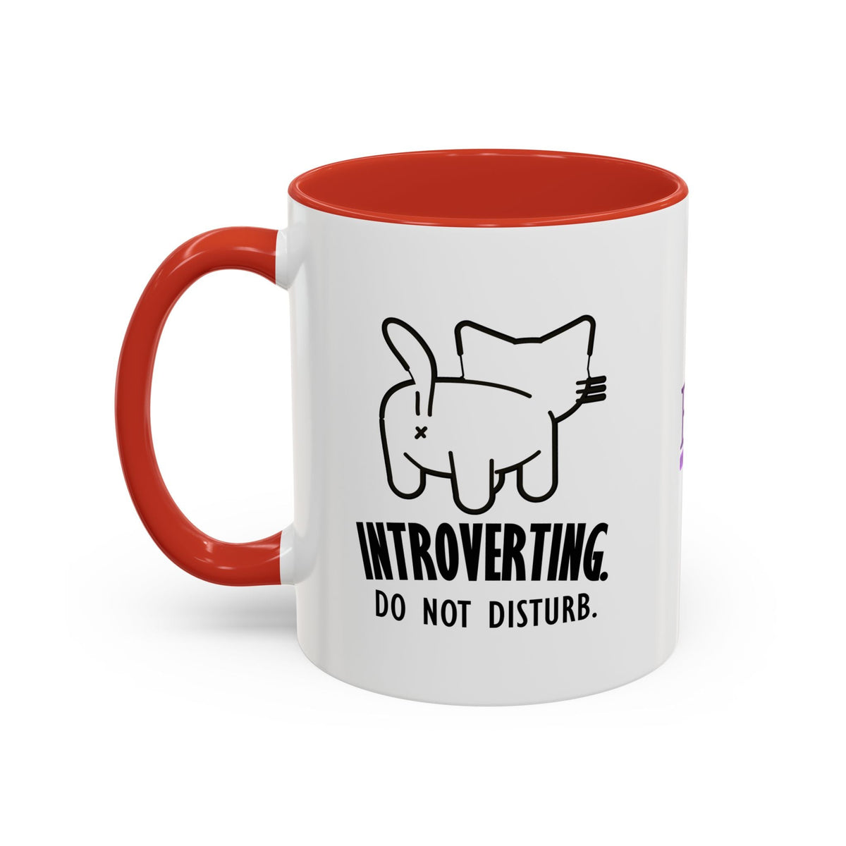 Introverting. Do Not Disturb. Two-Tone Cat Coffee Mug (11oz & 15oz) - Drinkware, Coffee Mugs - EpiAl's Shop