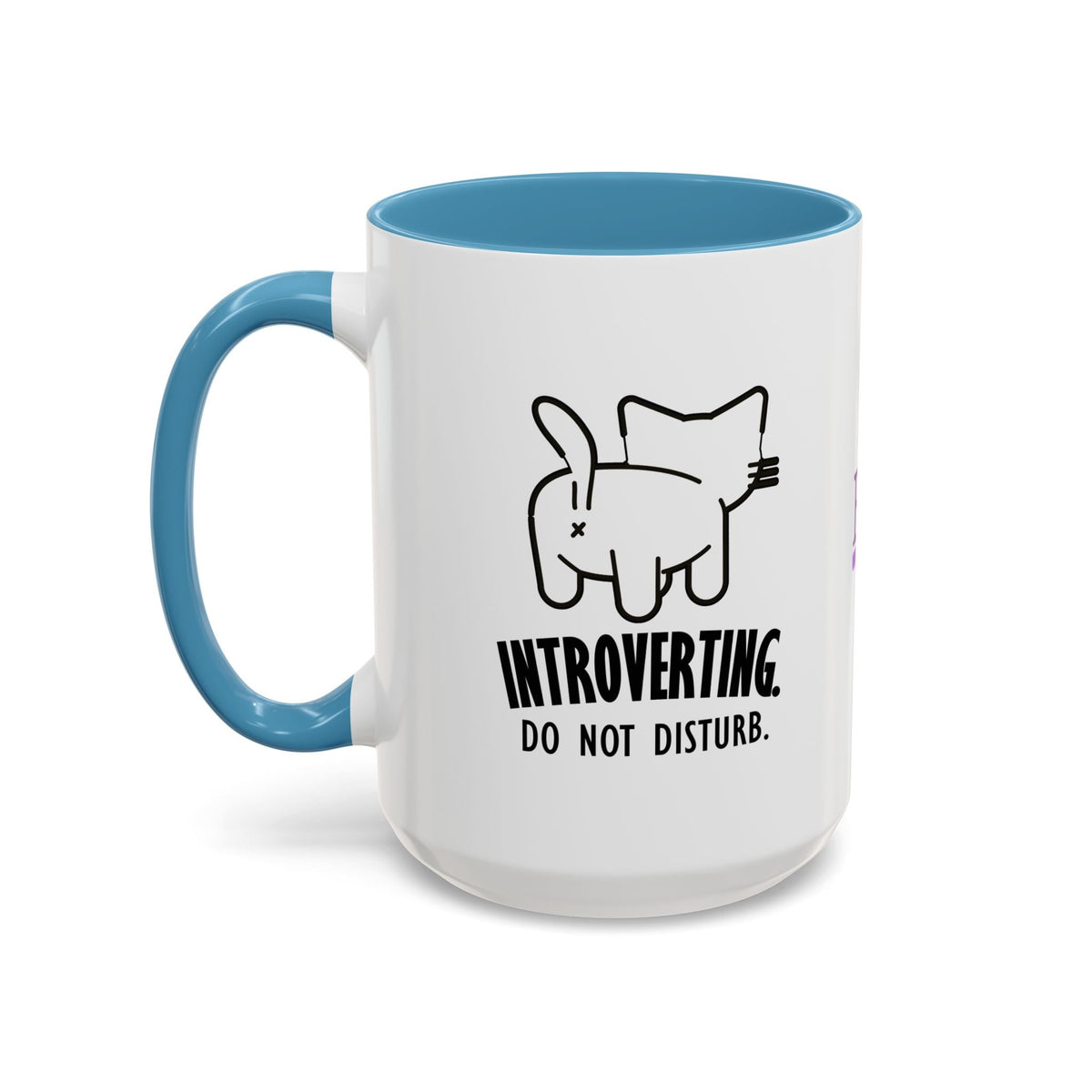 Introverting. Do Not Disturb. Two-Tone Cat Coffee Mug (11oz & 15oz) - Drinkware, Coffee Mugs - EpiAl's Shop