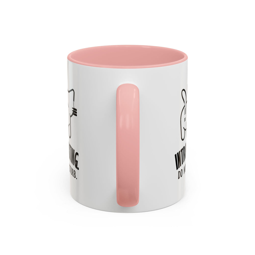 Introverting. Do Not Disturb. Two-Tone Cat Coffee Mug (11oz & 15oz) - Drinkware, Coffee Mugs - EpiAl's Shop