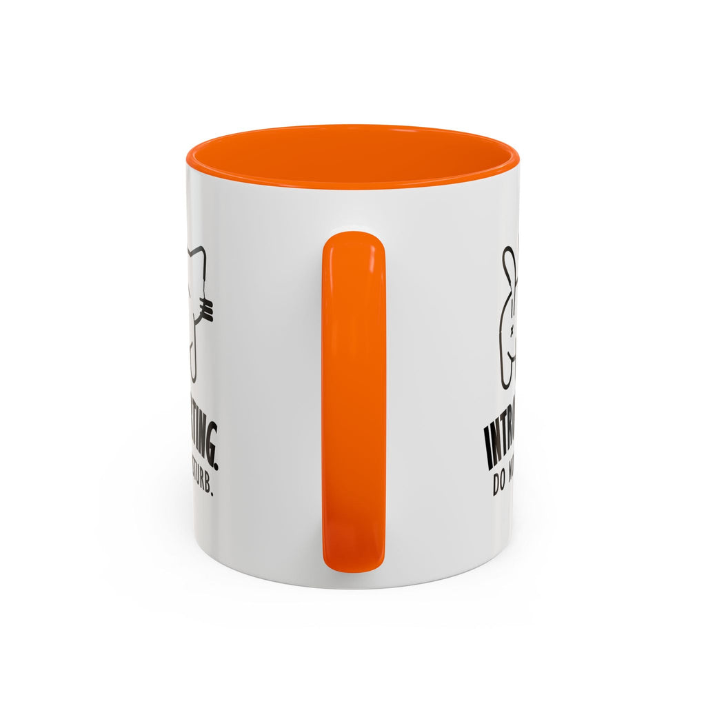 Introverting. Do Not Disturb. Two-Tone Cat Coffee Mug (11oz & 15oz) - Drinkware, Coffee Mugs - EpiAl's Shop