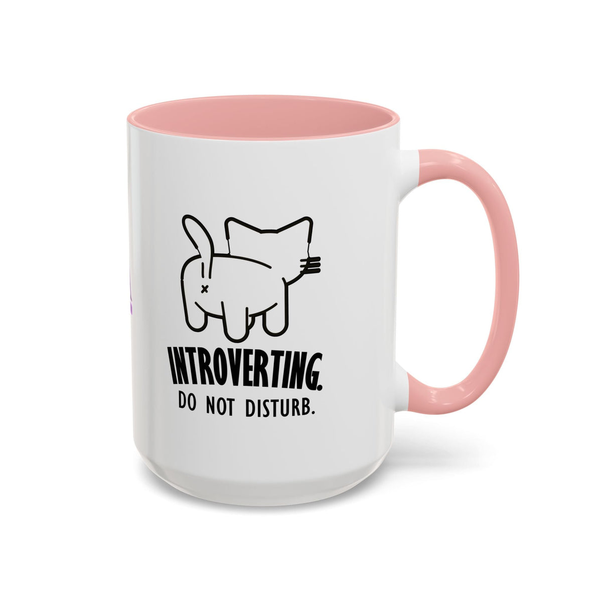 Introverting. Do Not Disturb. Two-Tone Cat Coffee Mug (11oz & 15oz) - Drinkware, Coffee Mugs - EpiAl's Shop