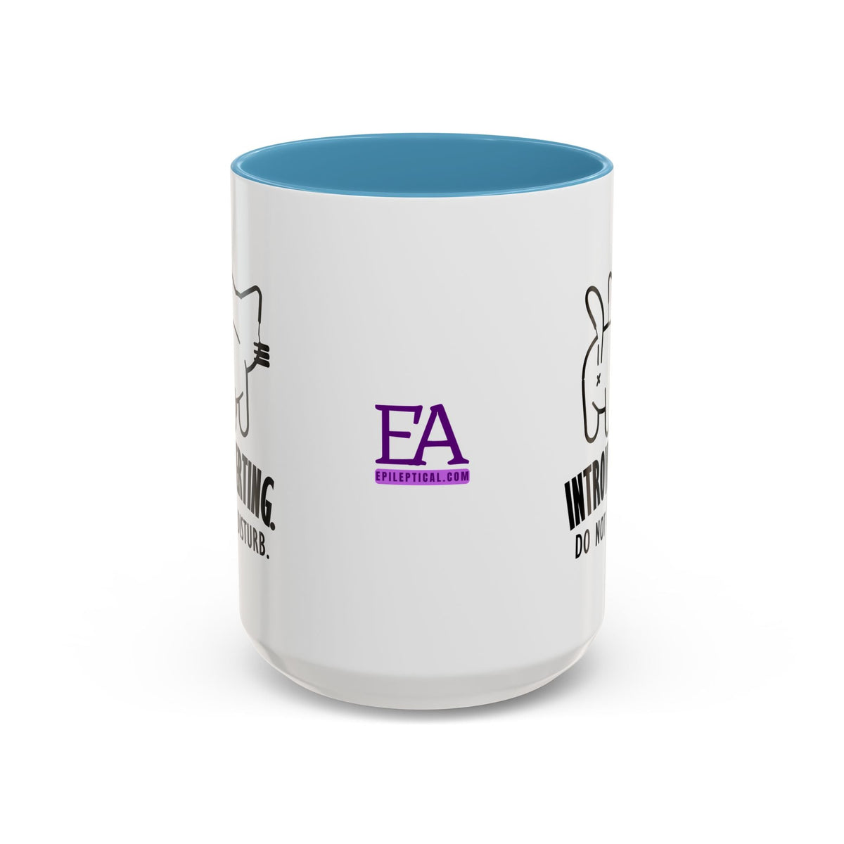 Introverting. Do Not Disturb. Two-Tone Cat Coffee Mug (11oz & 15oz) - Drinkware, Coffee Mugs - EpiAl's Shop