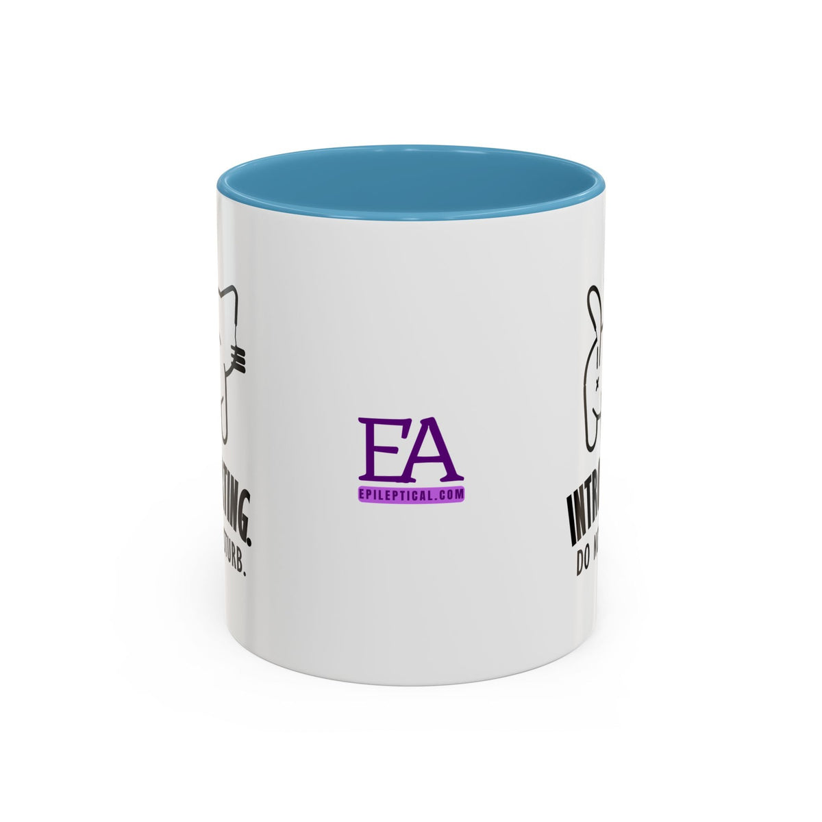 Introverting. Do Not Disturb. Two-Tone Cat Coffee Mug (11oz & 15oz) - Drinkware, Coffee Mugs - EpiAl's Shop