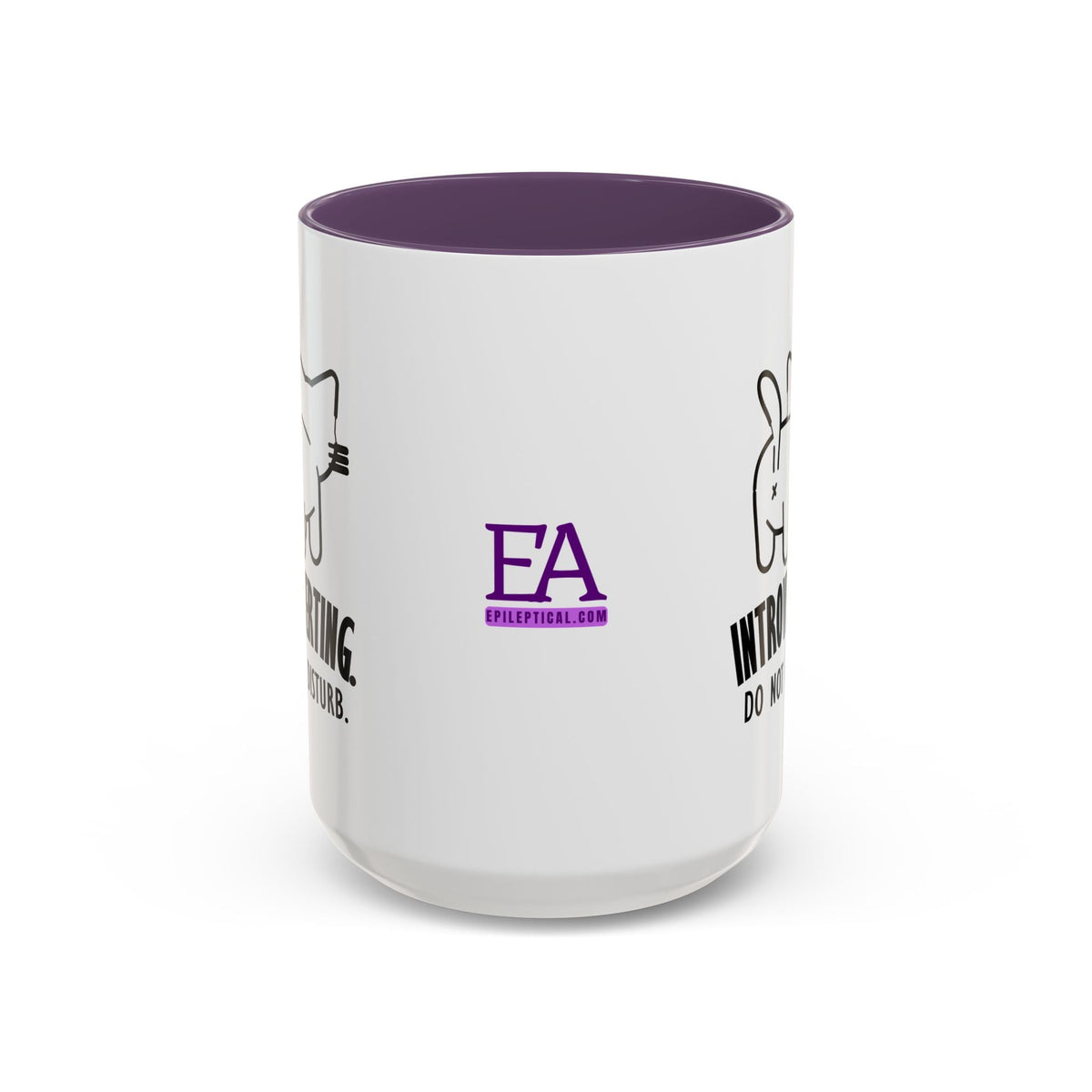 Introverting. Do Not Disturb. Two-Tone Cat Coffee Mug (11oz & 15oz) - Drinkware, Coffee Mugs - EpiAl's Shop