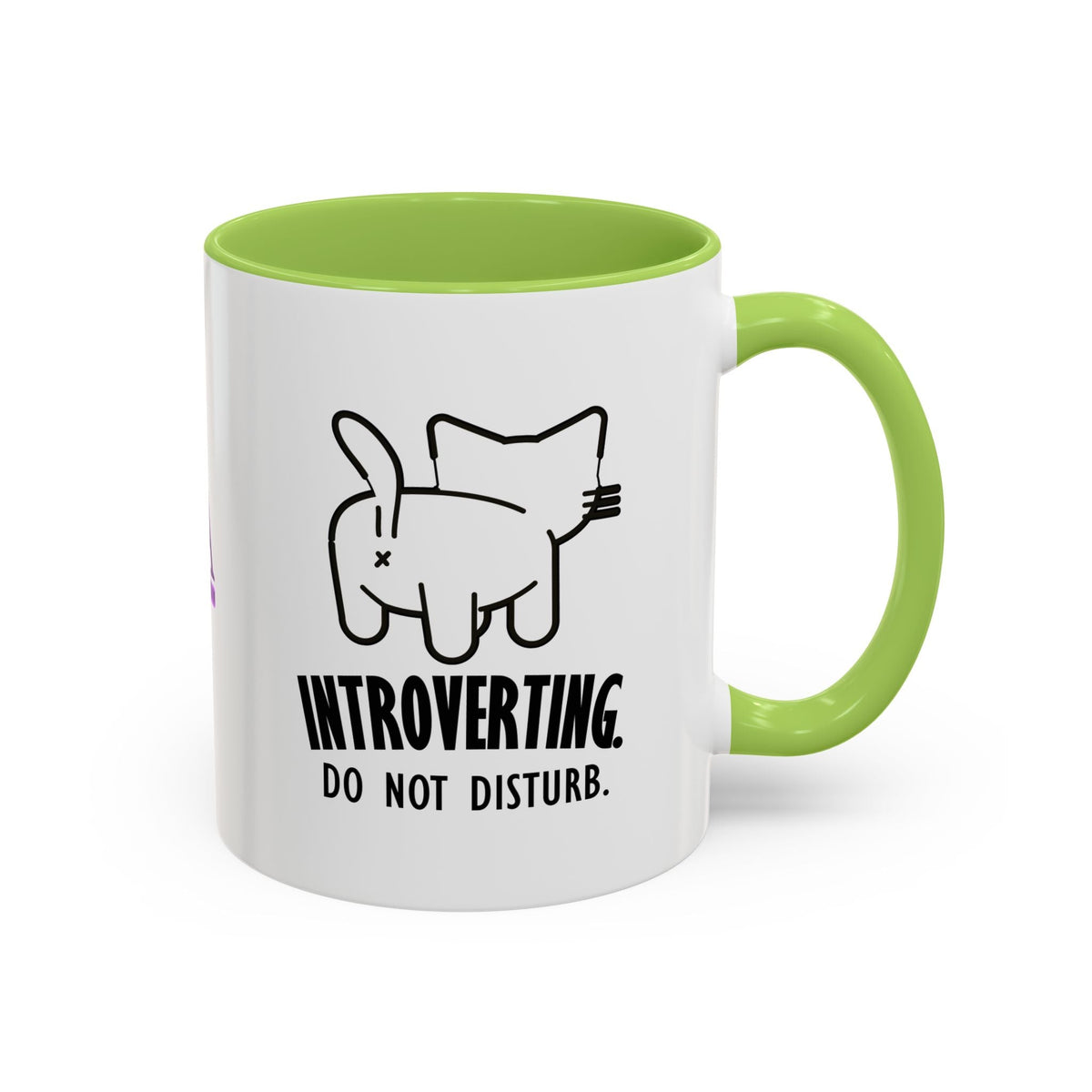 Introverting. Do Not Disturb. Two-Tone Cat Coffee Mug (11oz & 15oz) - Drinkware, Coffee Mugs - EpiAl's Shop