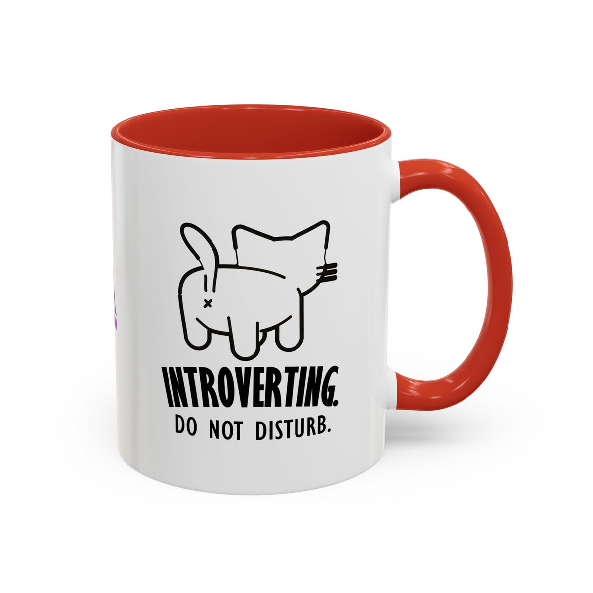 Introverting. Do Not Disturb. Two-Tone Cat Coffee Mug (11oz & 15oz) - Drinkware, Coffee Mugs - EpiAl's Shop