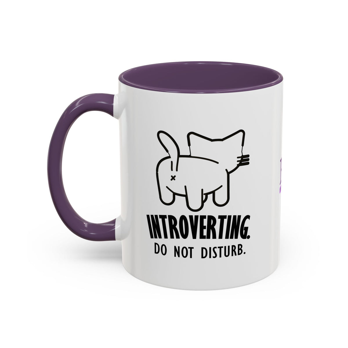Introverting. Do Not Disturb. Two-Tone Cat Coffee Mug (11oz & 15oz) - Drinkware, Coffee Mugs - EpiAl's Shop