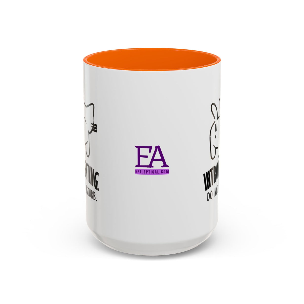 Introverting. Do Not Disturb. Two-Tone Cat Coffee Mug (11oz & 15oz) - Drinkware, Coffee Mugs - EpiAl's Shop