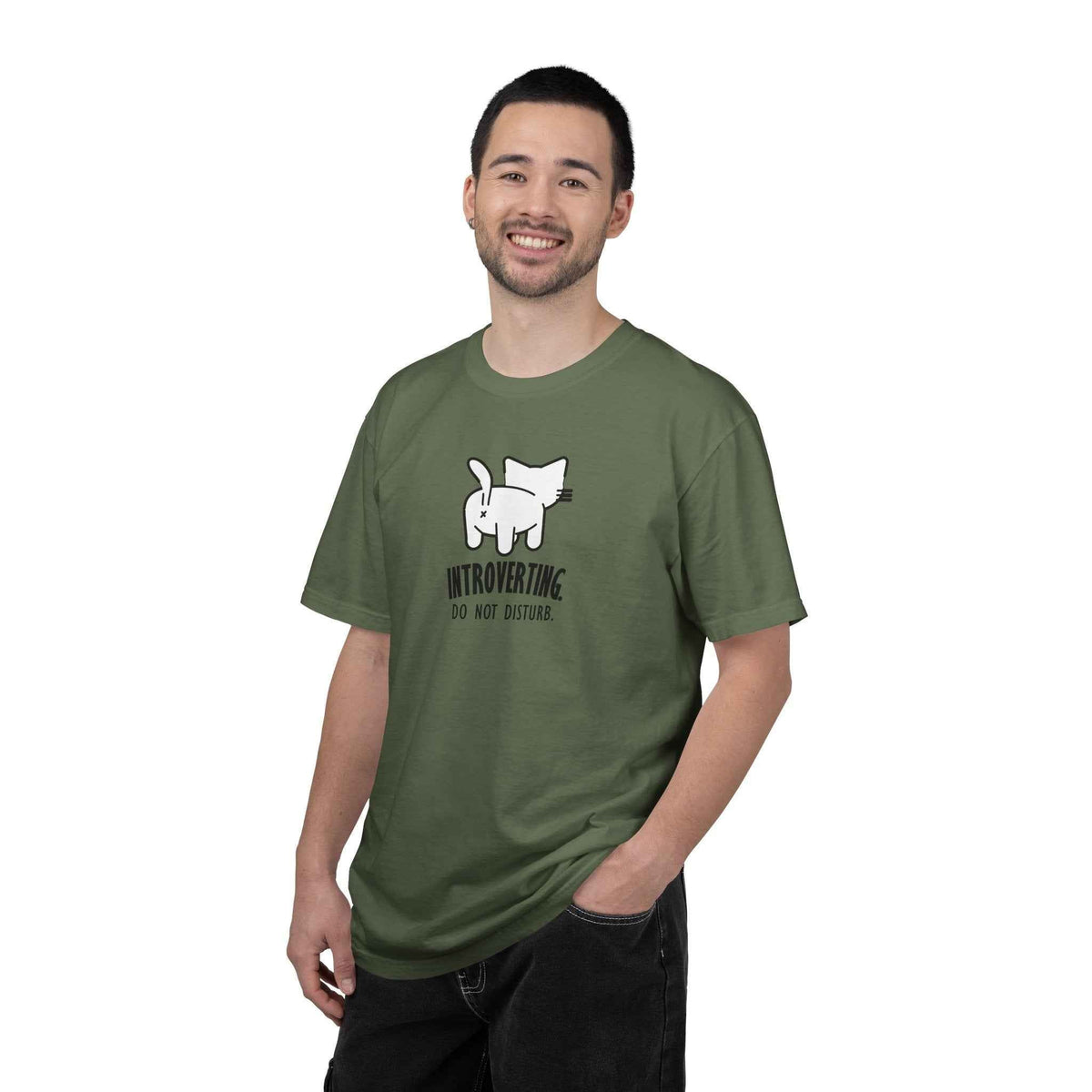 Introverting. Do Not Disturb. Unisex Cat T-Shirt - Clothing, Women, T-Shirts - EpiAl's Shop