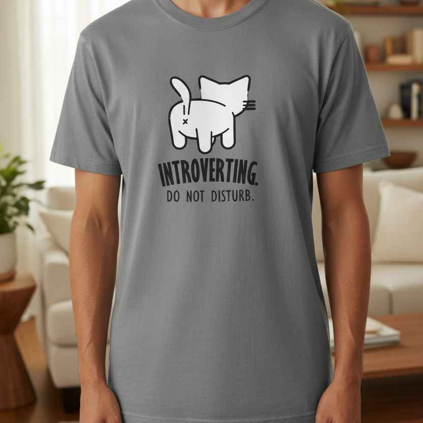 Introverting. Do Not Disturb. Unisex Cat T-Shirt - Clothing, Women, T-Shirts - EpiAl's Shop