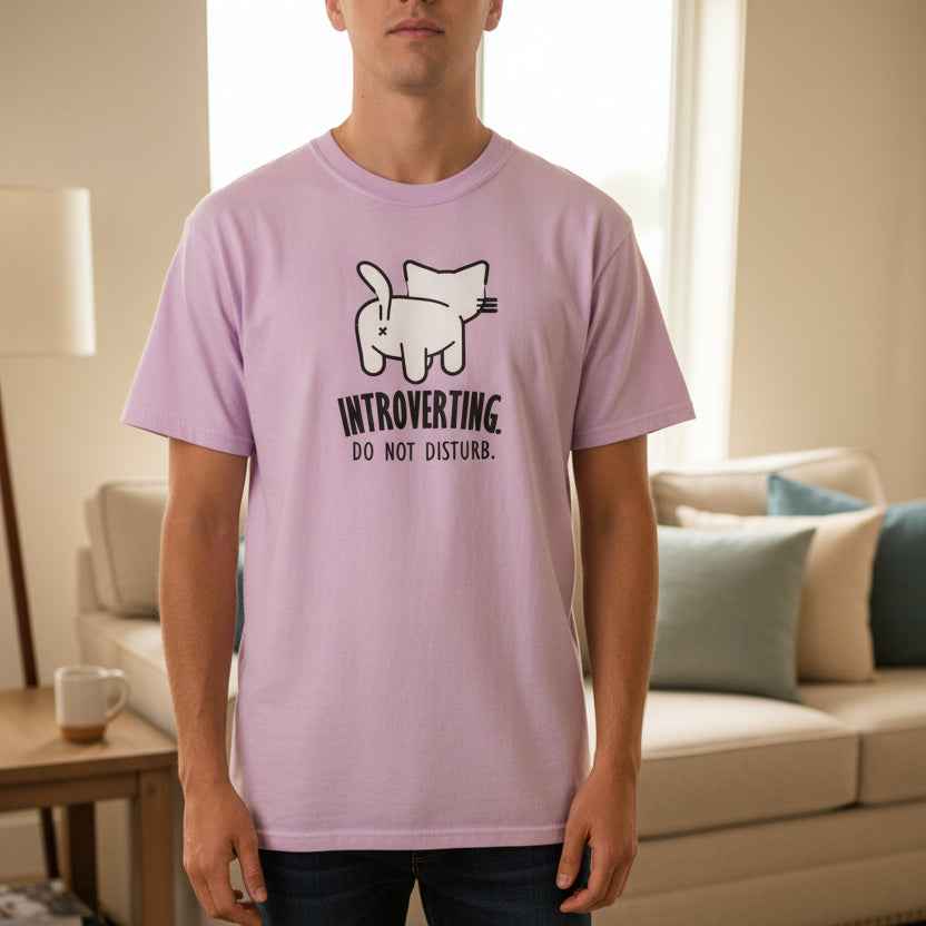 Introverting. Do Not Disturb. Unisex Cat T-Shirt - Clothing, Women, T-Shirts - EpiAl's Shop