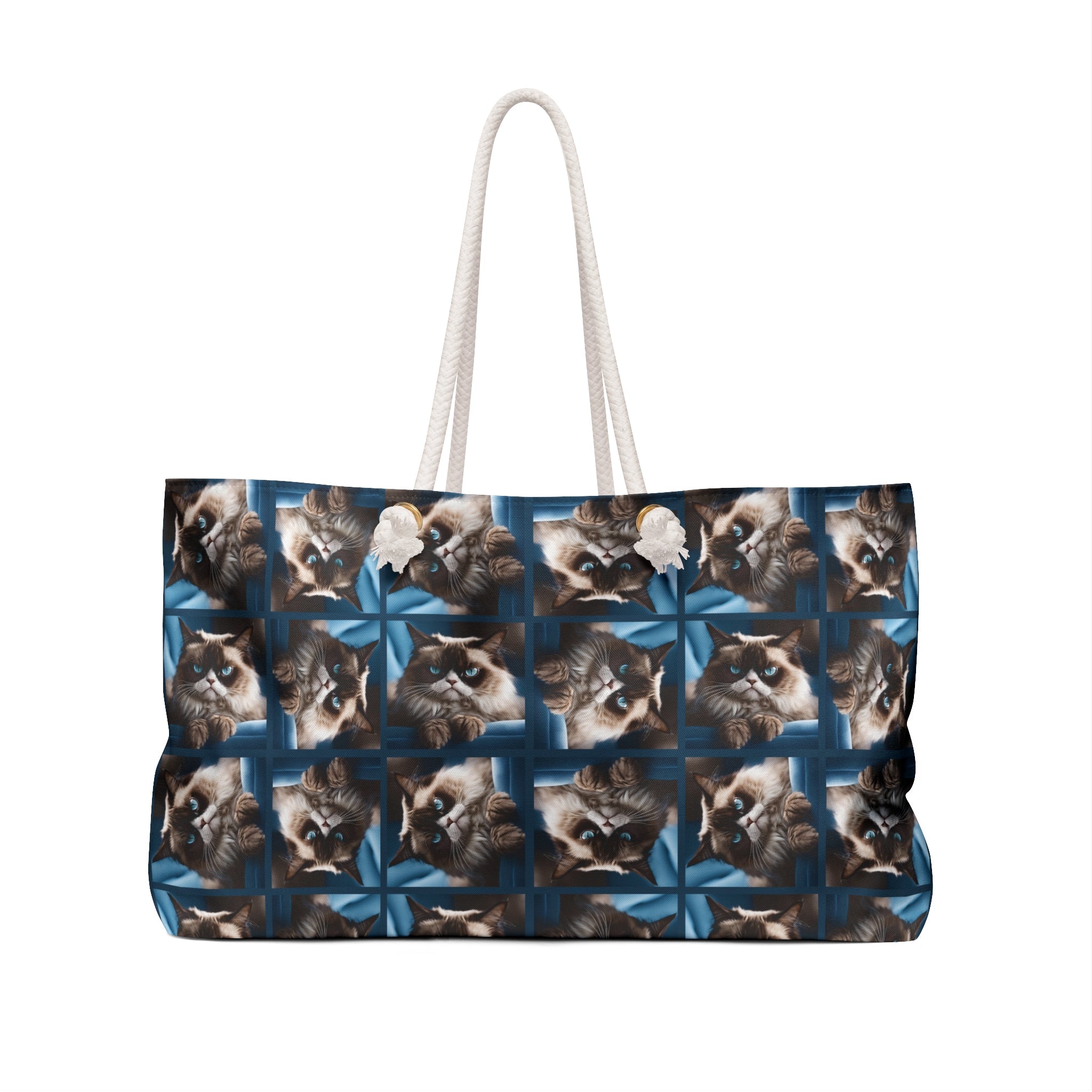 Irritable Cat Print Weekender Bag for Cat Lovers - Bags, Handbag - EpiAl's Shop