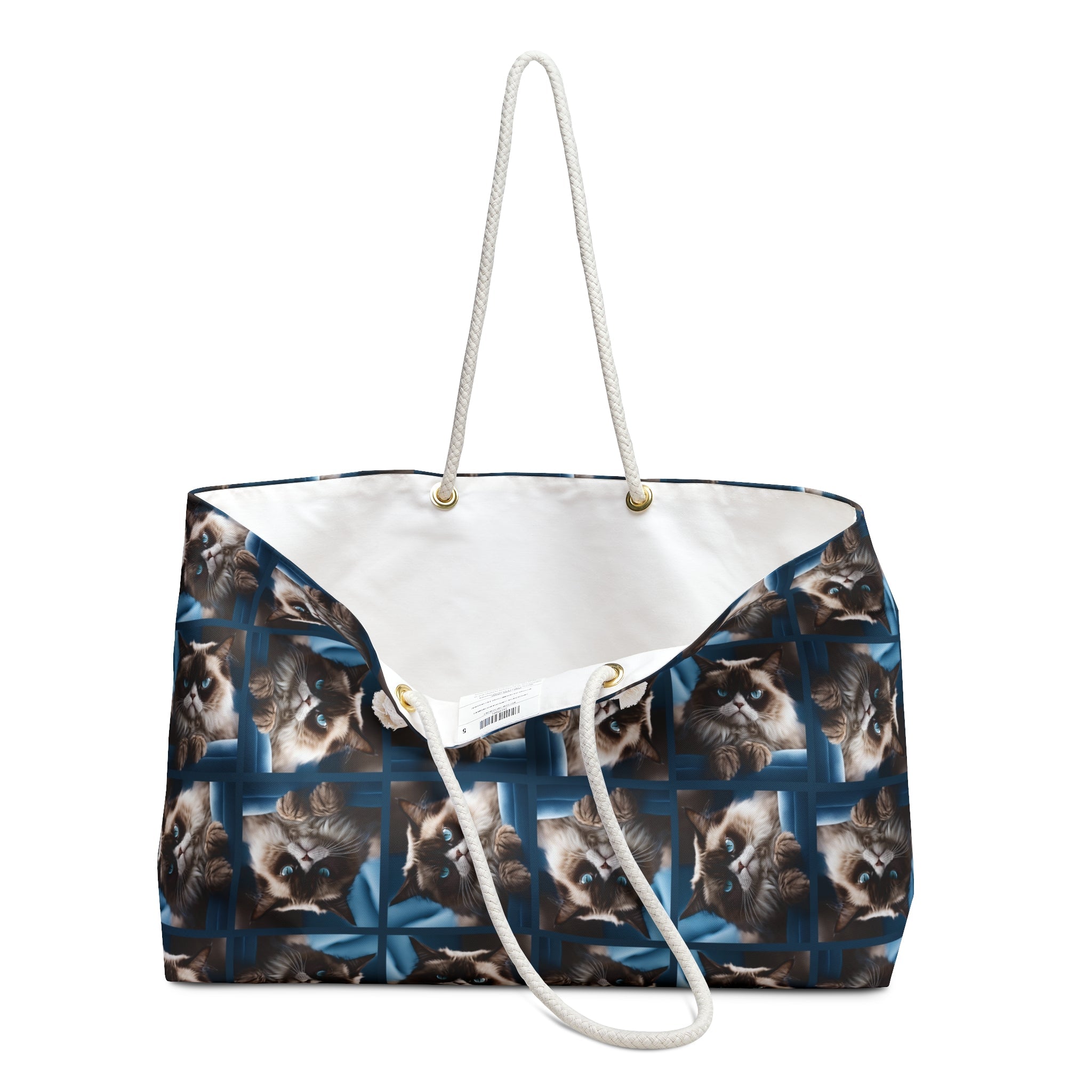 Irritable Cat Print Weekender Bag for Cat Lovers - Bags, Handbag - EpiAl's Shop