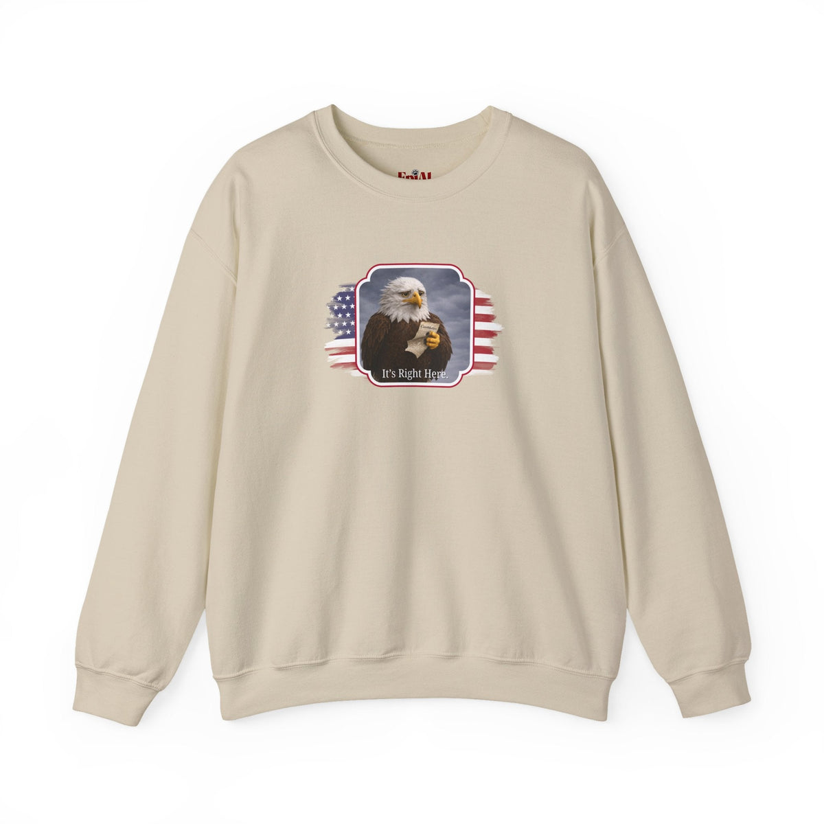 “It’s Right Here” Political Parody Crewneck Sweatshirt - Clothing, Unisex, Sweatshirts - EpiAl's Shop