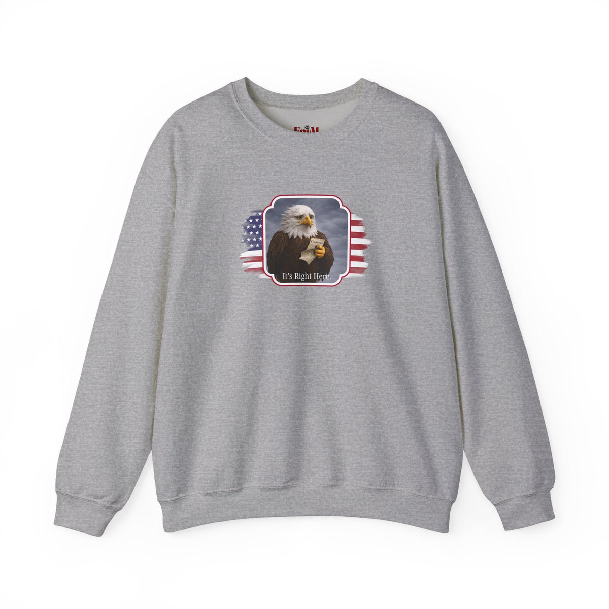 “It’s Right Here” Political Parody Crewneck Sweatshirt - Clothing, Unisex, Sweatshirts - EpiAl's Shop