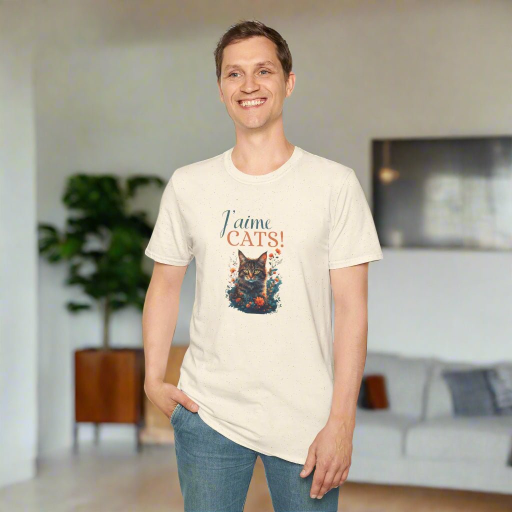J'aime Cats Unisex Softstyle T-Shirt - Perfect Gift for Cat Lovers - Clothing, T-shirts - EpiAl's Shop