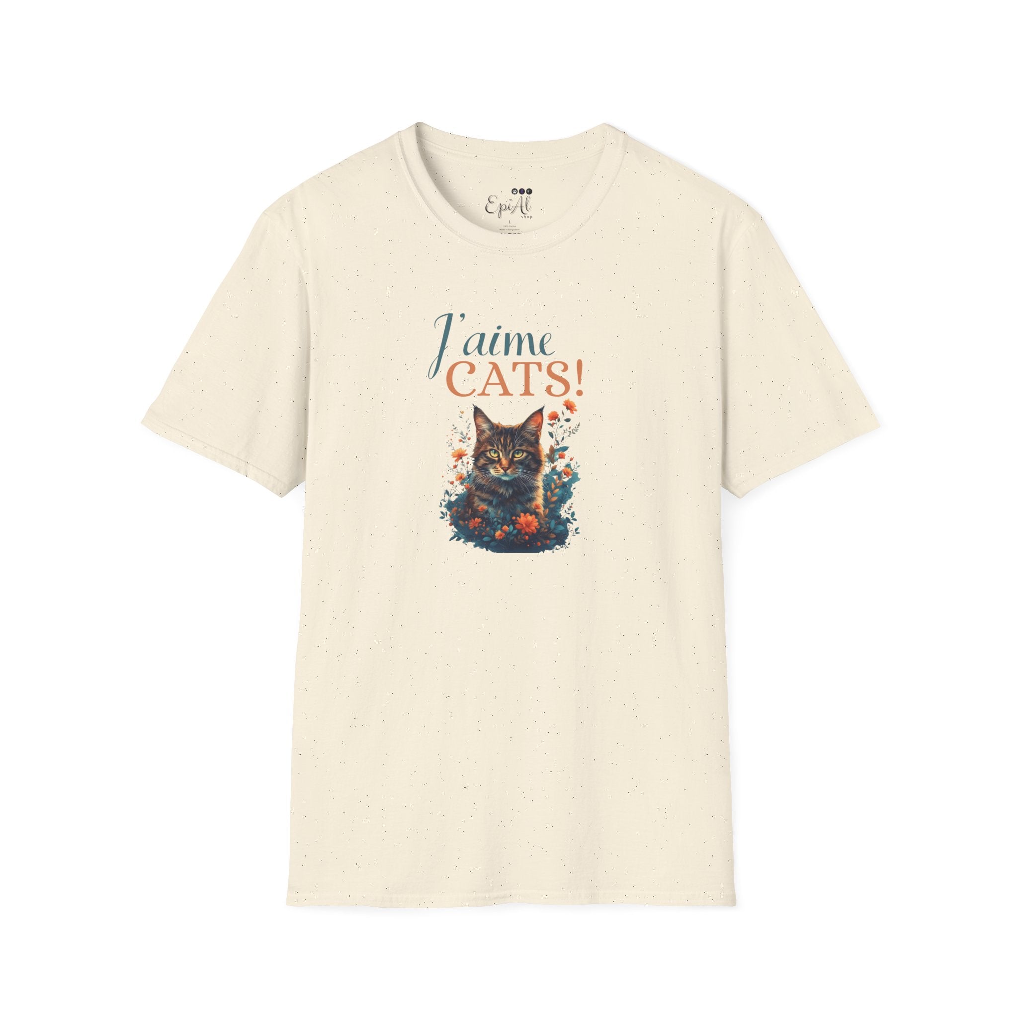 J'aime Cats Unisex Softstyle T-Shirt - Perfect Gift for Cat Lovers - Clothing, T-shirts - EpiAl's Shop