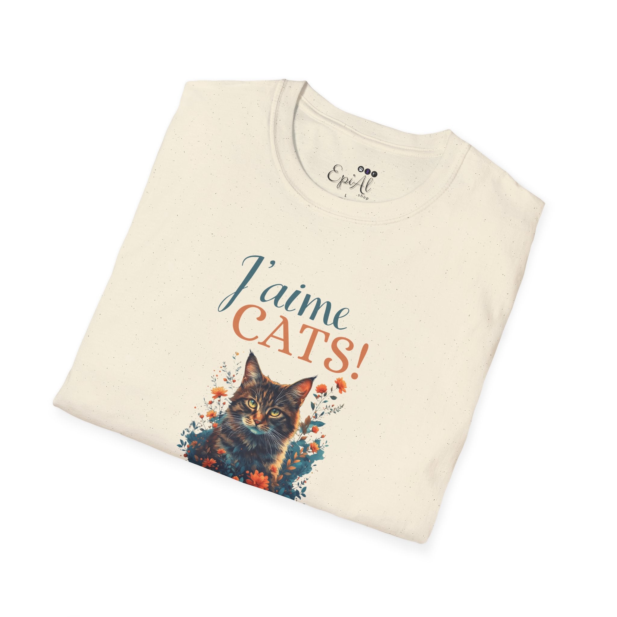 J'aime Cats Unisex Softstyle T-Shirt - Perfect Gift for Cat Lovers - Clothing, T-shirts - EpiAl's Shop