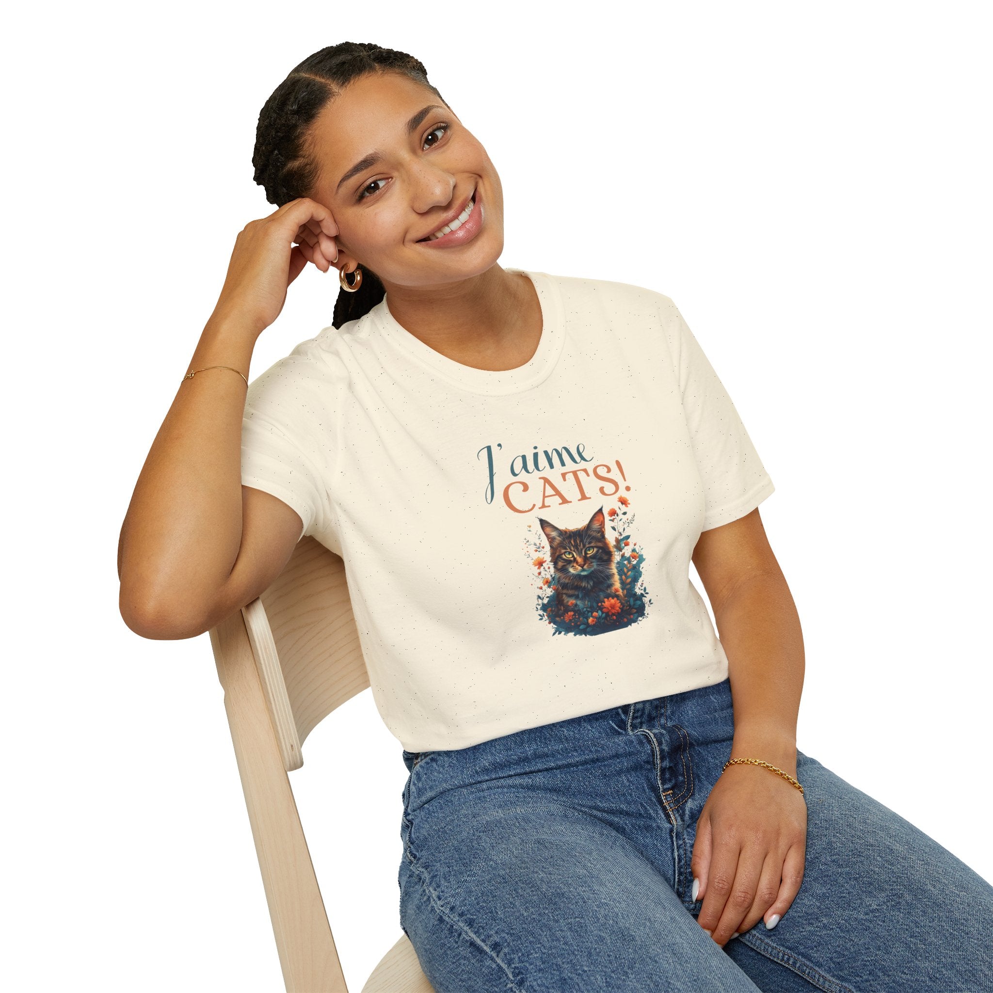J'aime Cats Unisex Softstyle T-Shirt - Perfect Gift for Cat Lovers - Clothing, T-shirts - EpiAl's Shop
