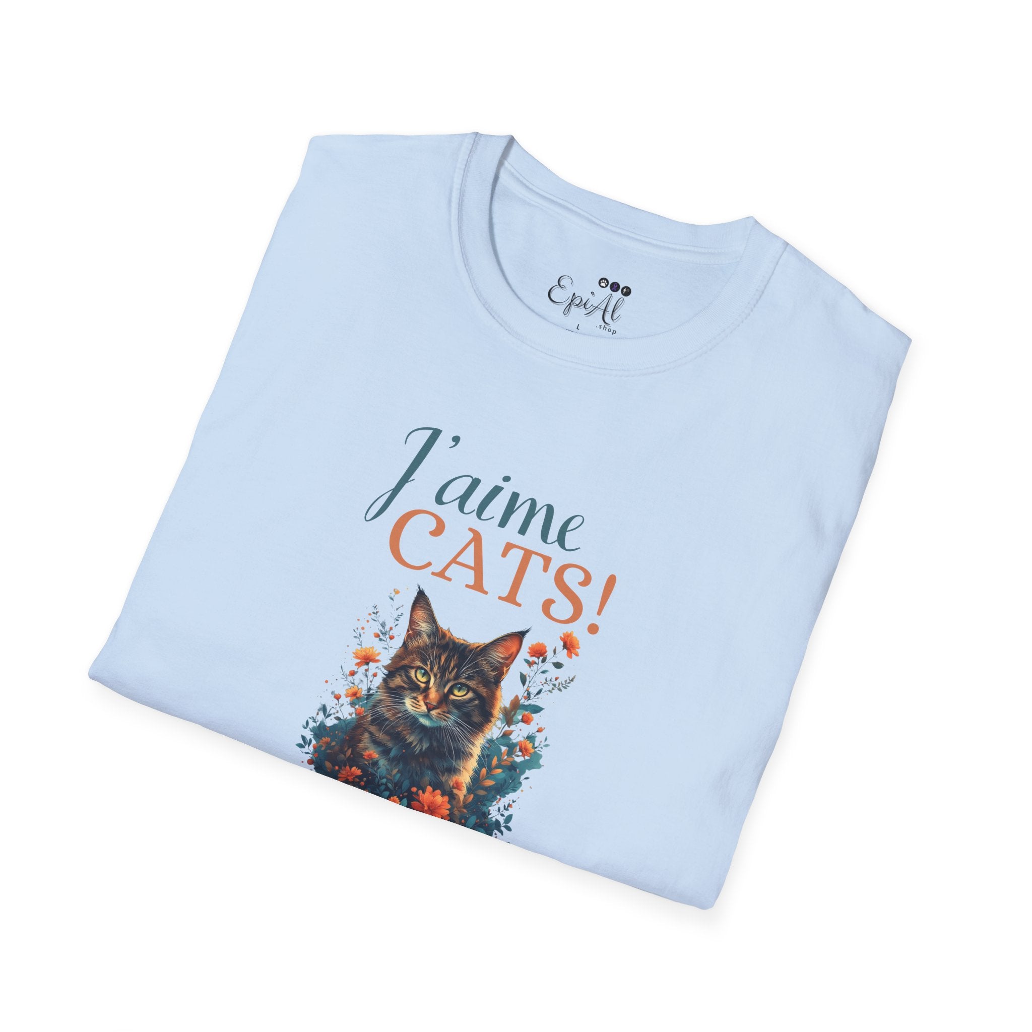 J'aime Cats Unisex Softstyle T-Shirt - Perfect Gift for Cat Lovers - Clothing, T-shirts - EpiAl's Shop