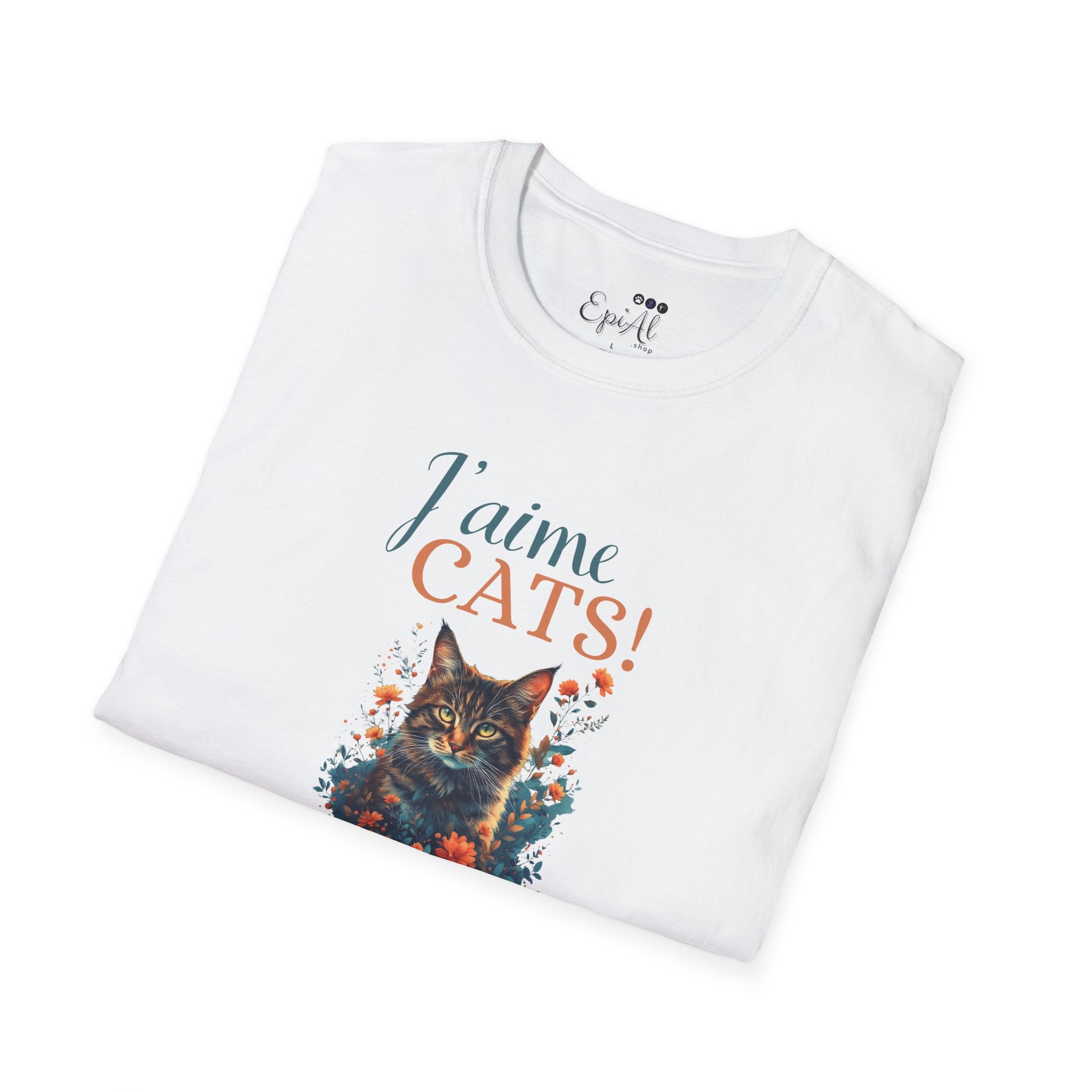 J'aime Cats Unisex Softstyle T-Shirt - Perfect Gift for Cat Lovers - Clothing, T-shirts - EpiAl's Shop