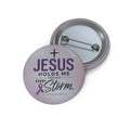 Jesus Holds Me Through Every Storm Epilepsy Awareness Pinback Button - Buttons, Pinback - EpiAl's Shop