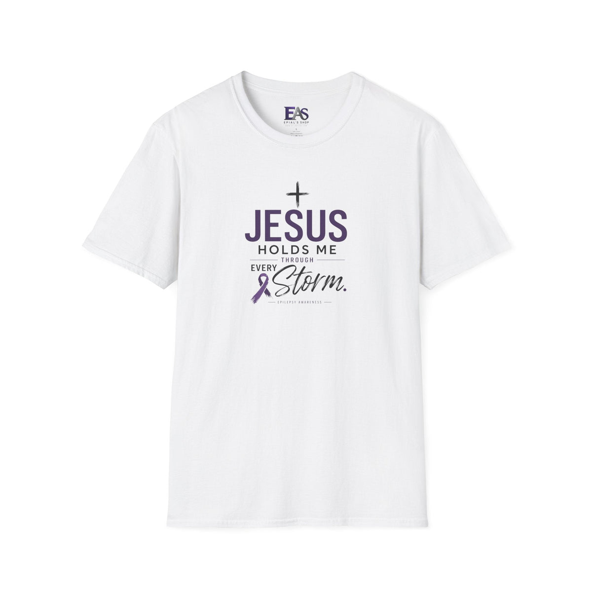 Jesus Holds Me Through Every Storm Epilepsy Awareness T-Shirt - Clothing, Unisex, T-Shirts - EpiAl's Shop
